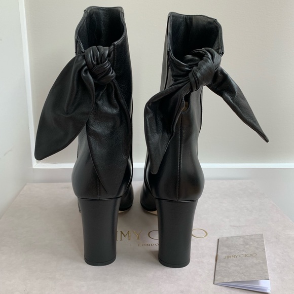 New Jimmy Choo Marlene Black Leather Boot - Picture 8 of 8